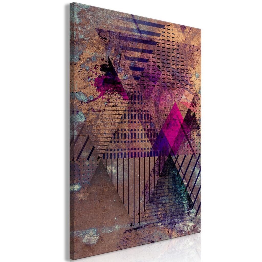 Schilderij - Honey Abstraction (1 Part) Vertical - Afbeelding 2