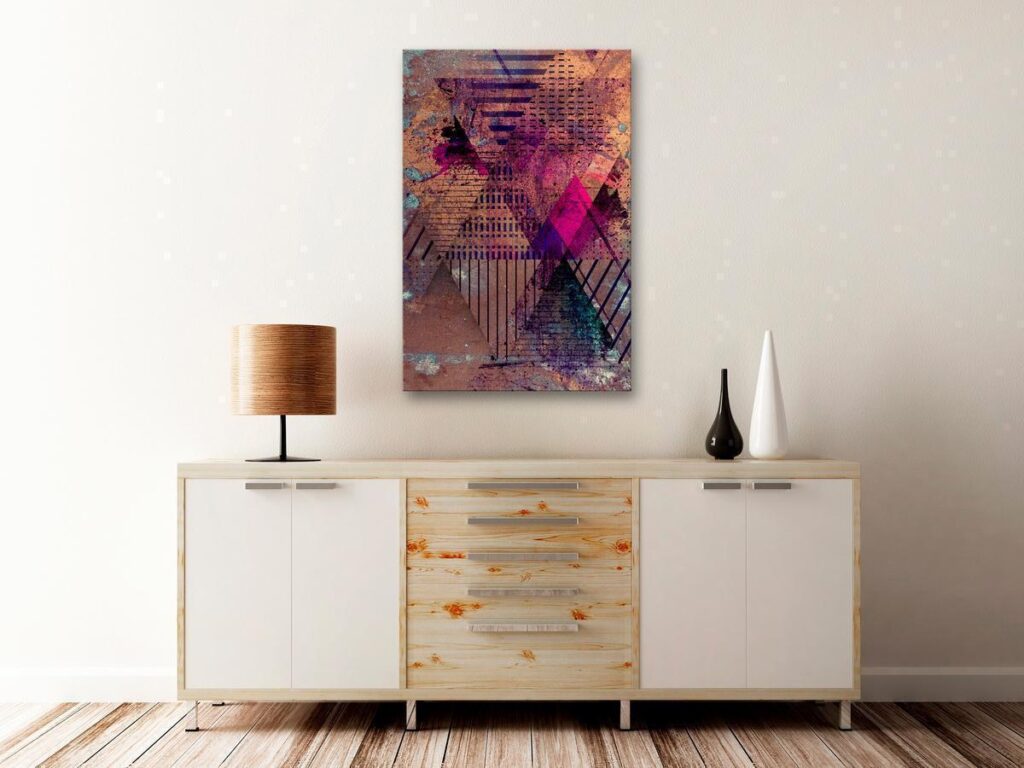 Schilderij - Honey Abstraction (1 Part) Vertical