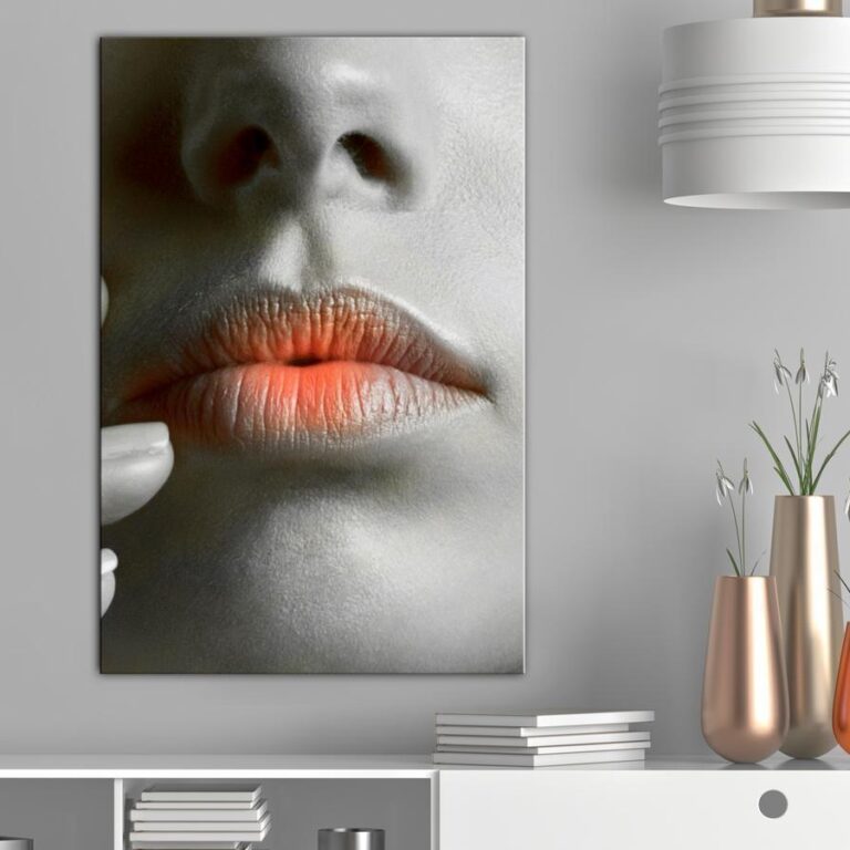 Schilderij - Hot Lips (1 Part) Vertical
