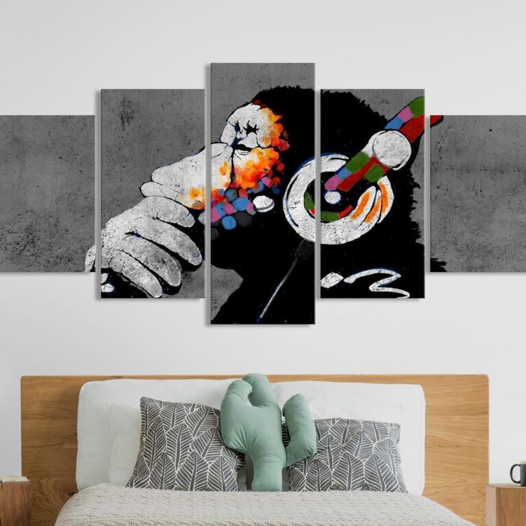 Schilderij - Hot Rhythms (5 Parts) Wide
