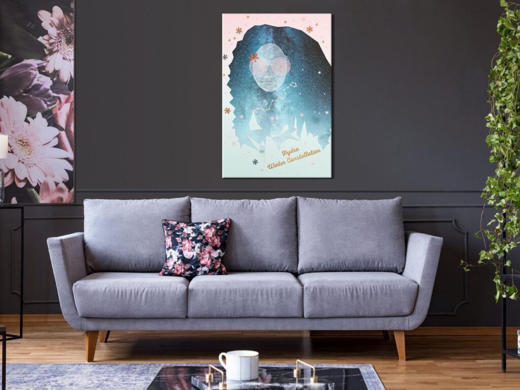 Schilderij - Hydra Winter Constellation (1 Part) Vertical