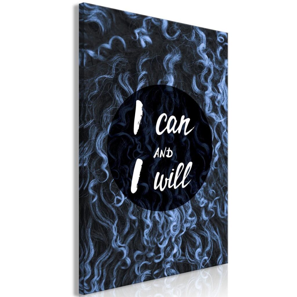 Schilderij - I Can and I Will (1 Part) Vertical - Afbeelding 2