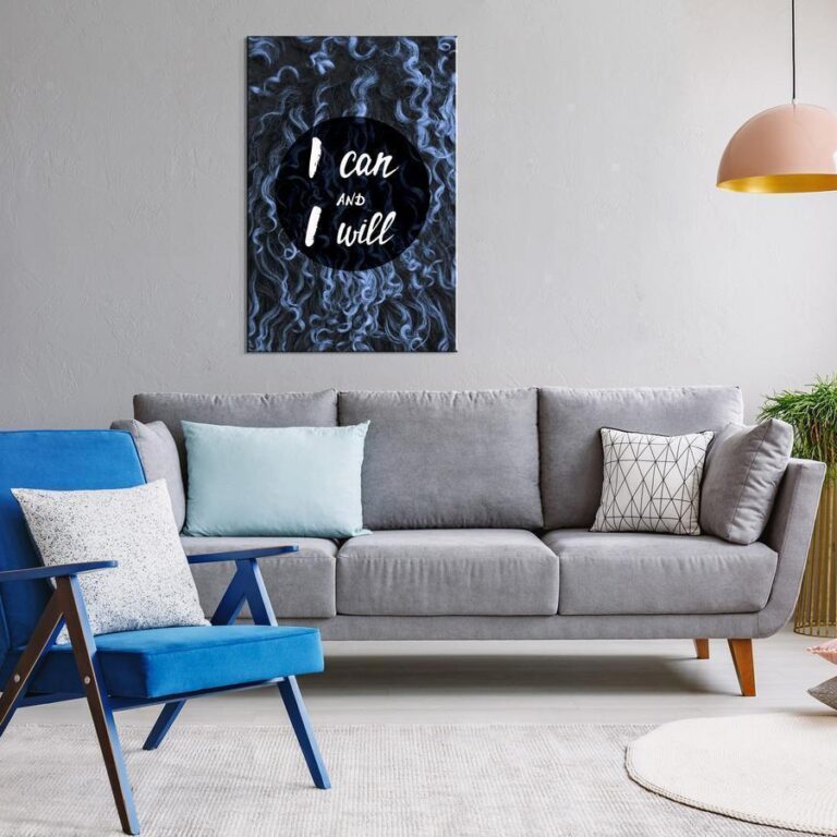 Schilderij - I Can and I Will (1 Part) Vertical