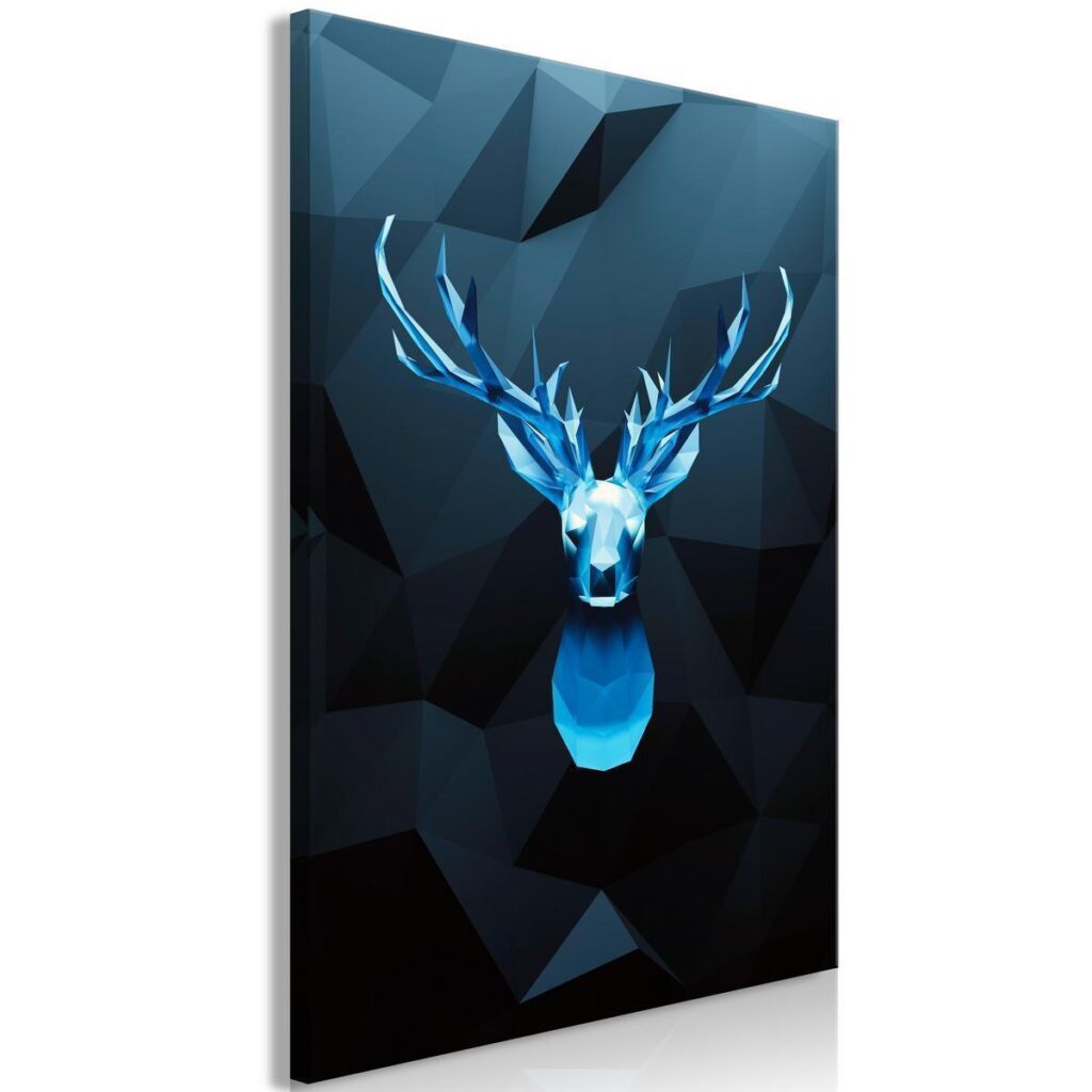 Schilderij - Ice Deer (1 Part) Vertical - Afbeelding 2
