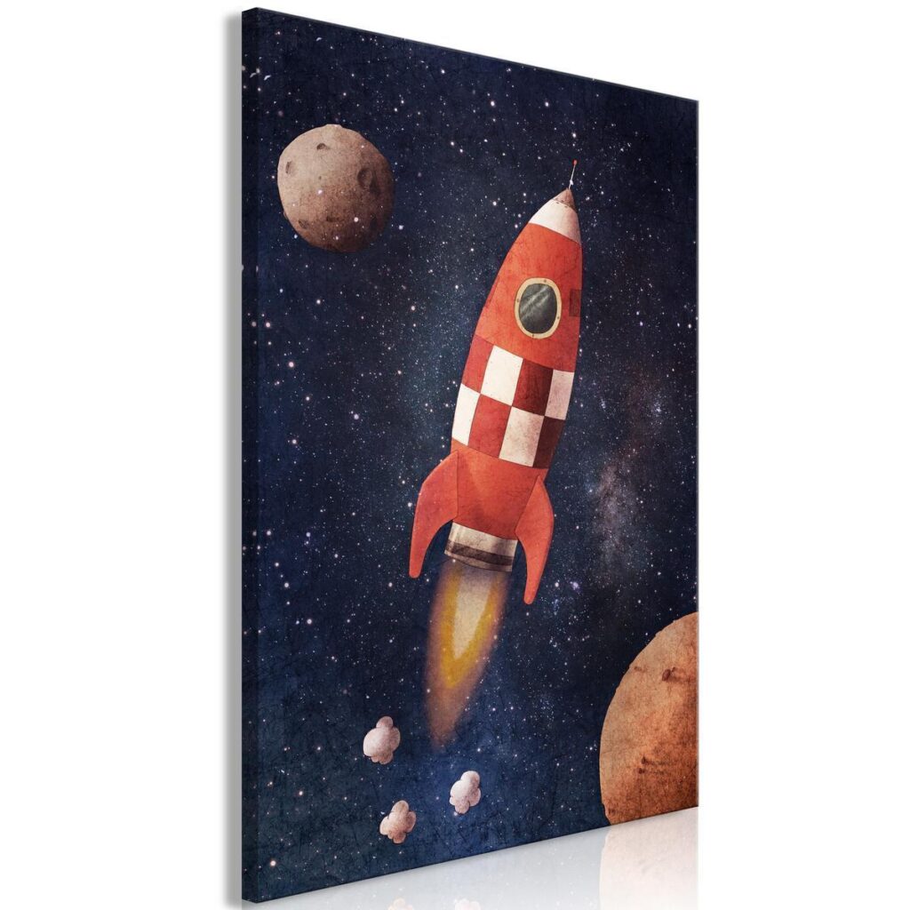 Schilderij - Into the Unknown by Rocket (1 Part) Vertical - Afbeelding 2