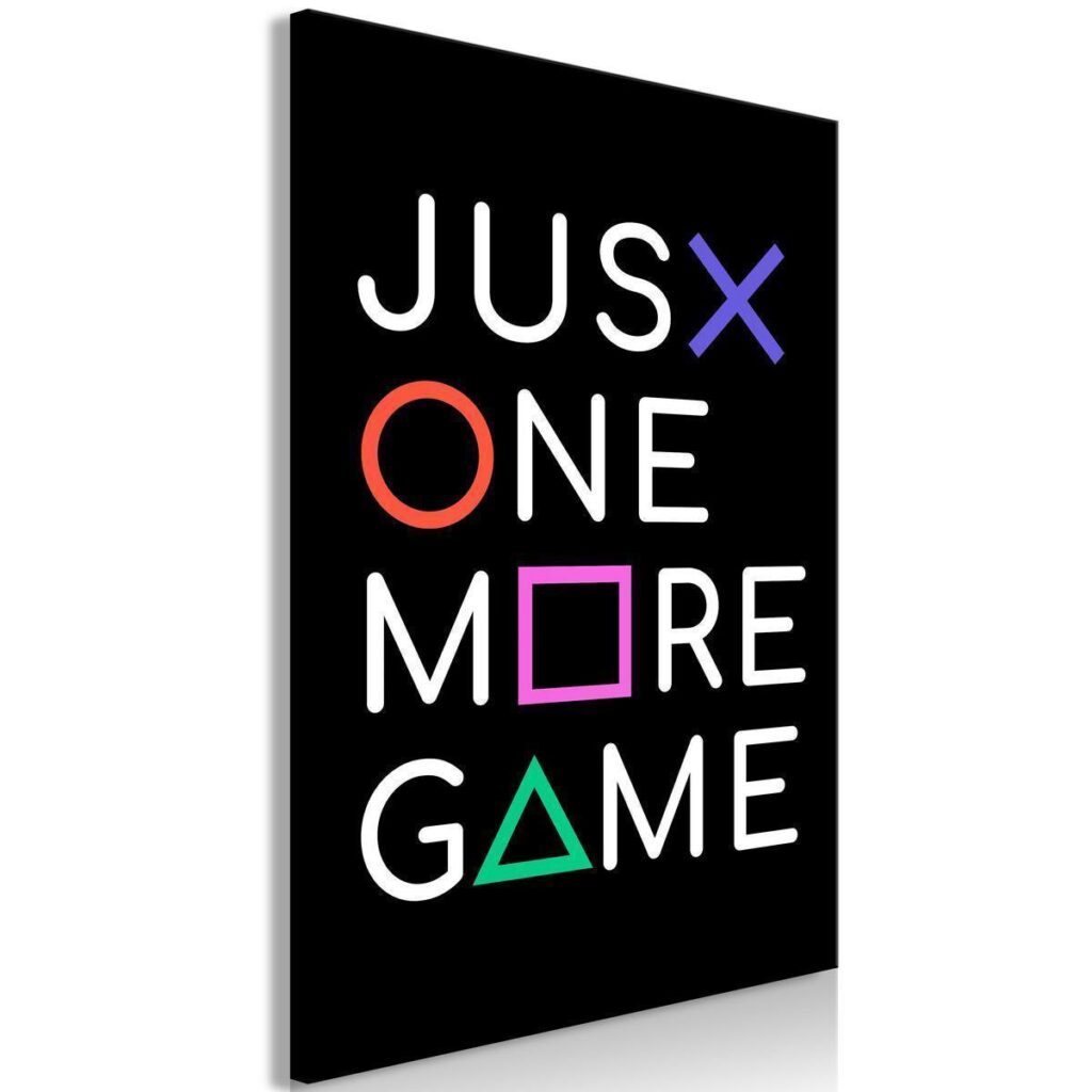 Schilderij - Just One More Game (1 Part) Vertical - Afbeelding 2