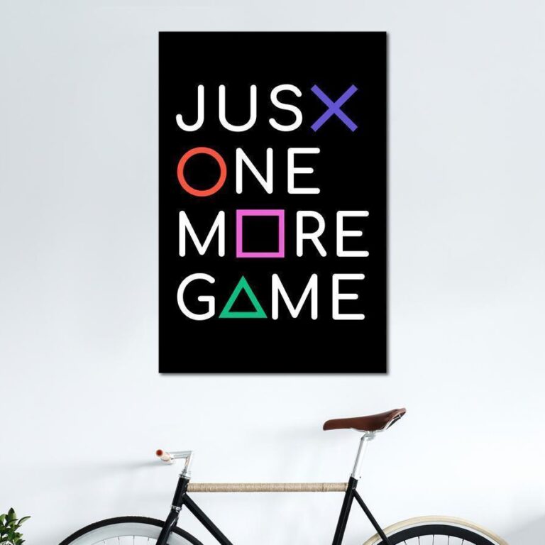 Schilderij - Just One More Game (1 Part) Vertical