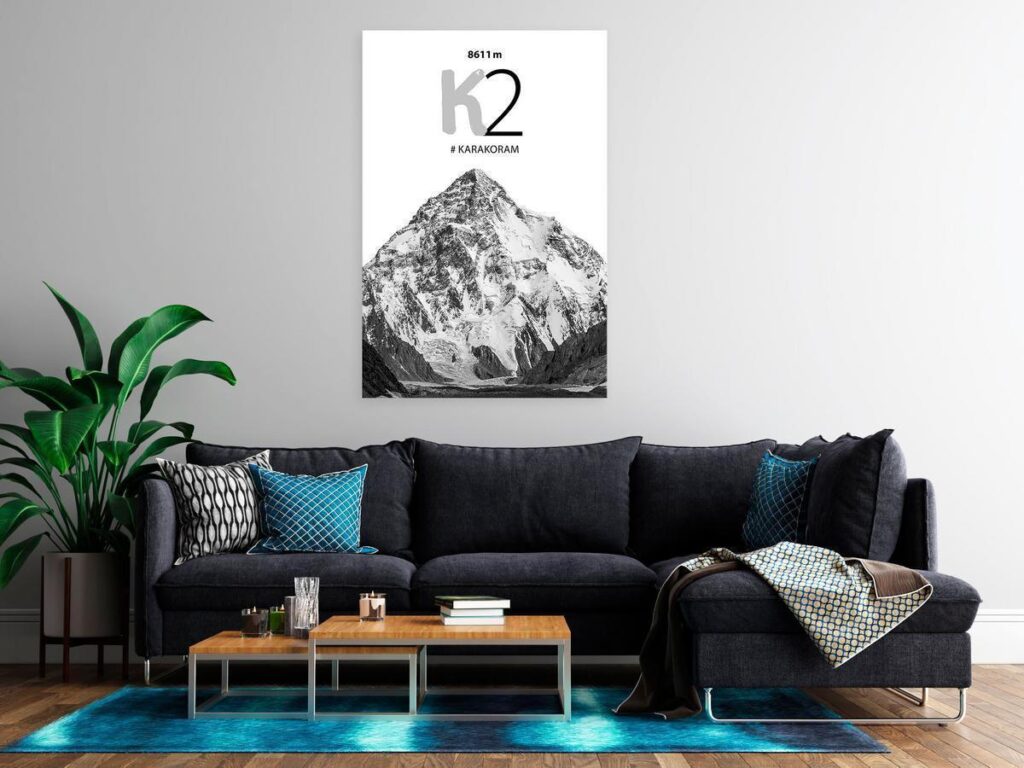 Schilderij - K2 (1 Part) Vertical