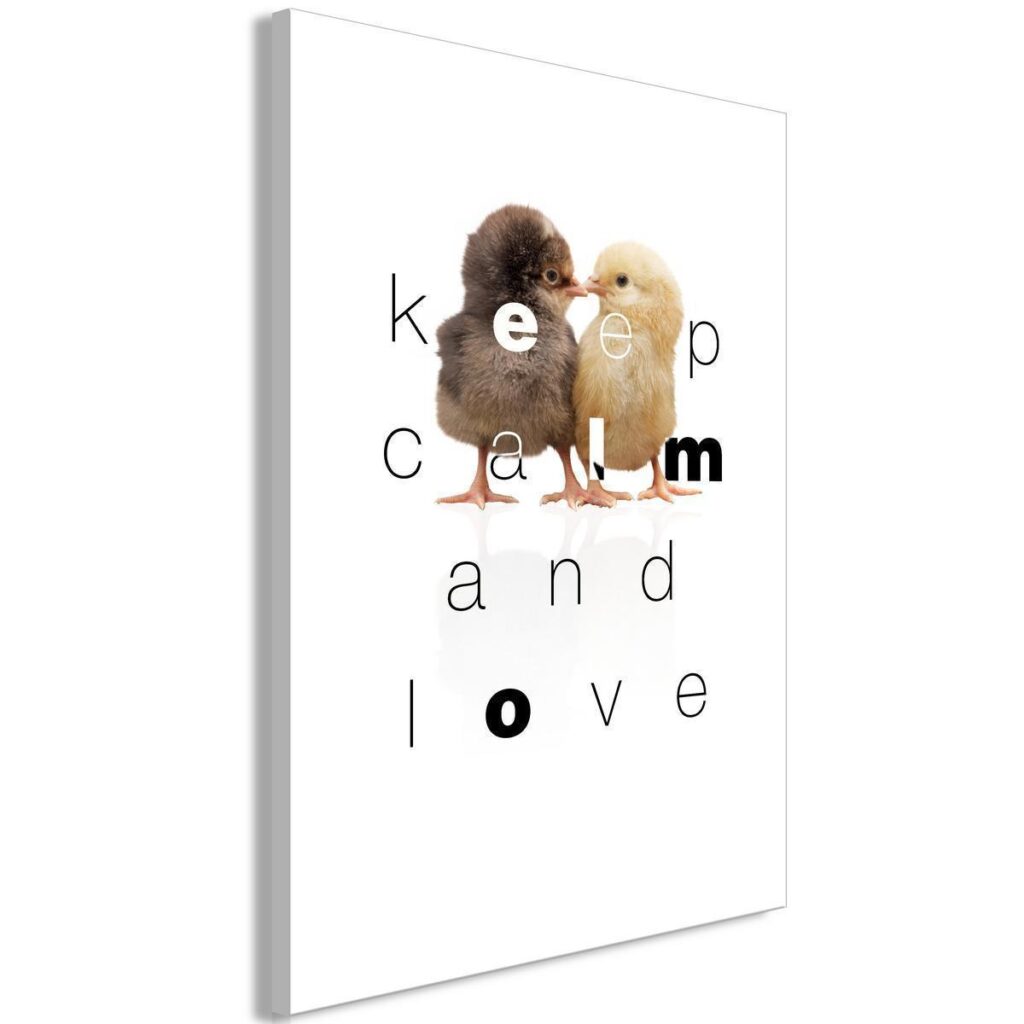 Schilderij - Keep Calm and Love (1 Part) Vertical - Afbeelding 2