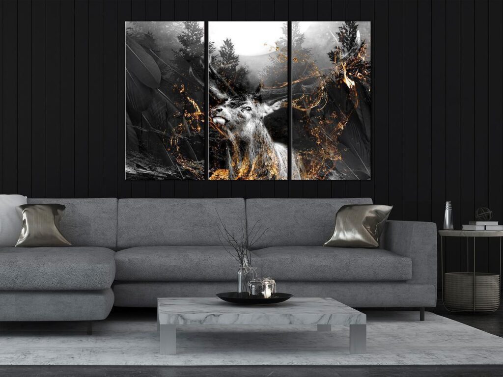 Schilderij - King of the Woods (3 Parts)