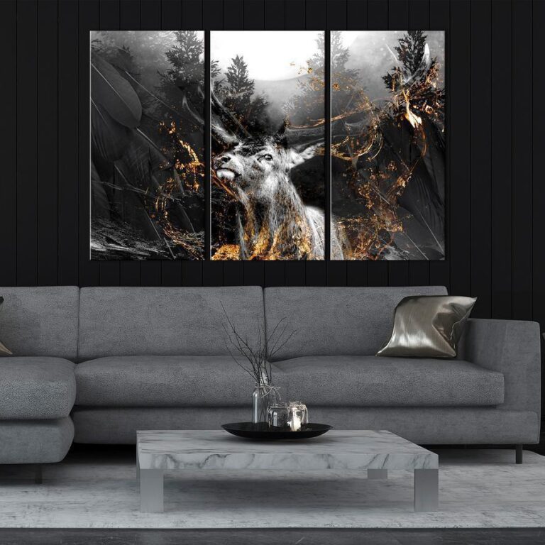 Schilderij - King of the Woods (3 Parts)