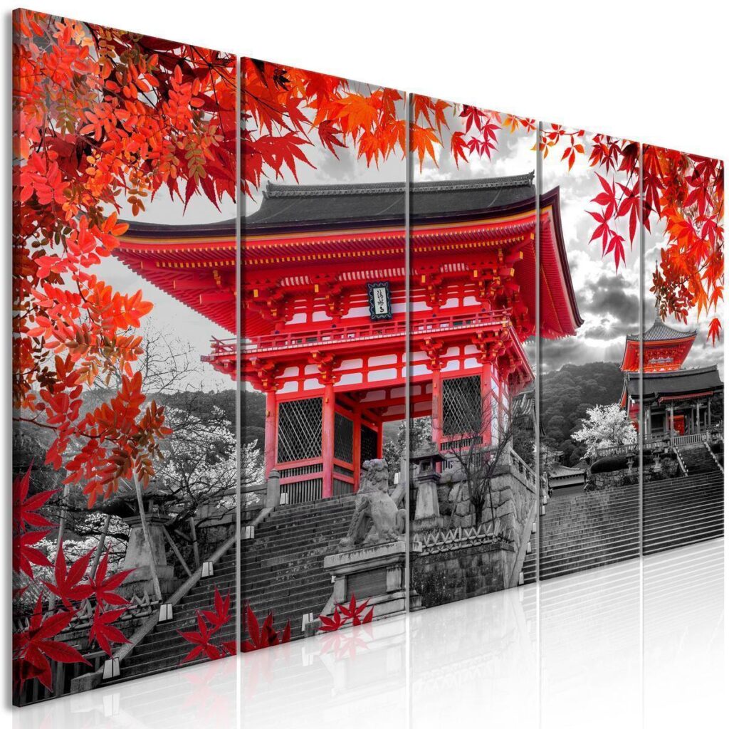 Schilderij - Kyoto, Japan (5 Parts) Narrow - Afbeelding 2