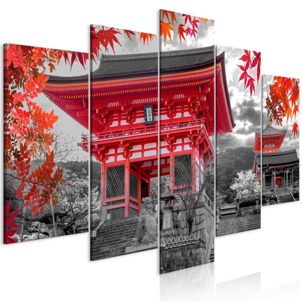 Schilderij - Kyoto, Japan (5 Parts) Wide