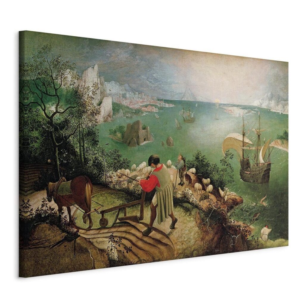 Schilderij - Landscape with the Fall of Icarus - Afbeelding 3