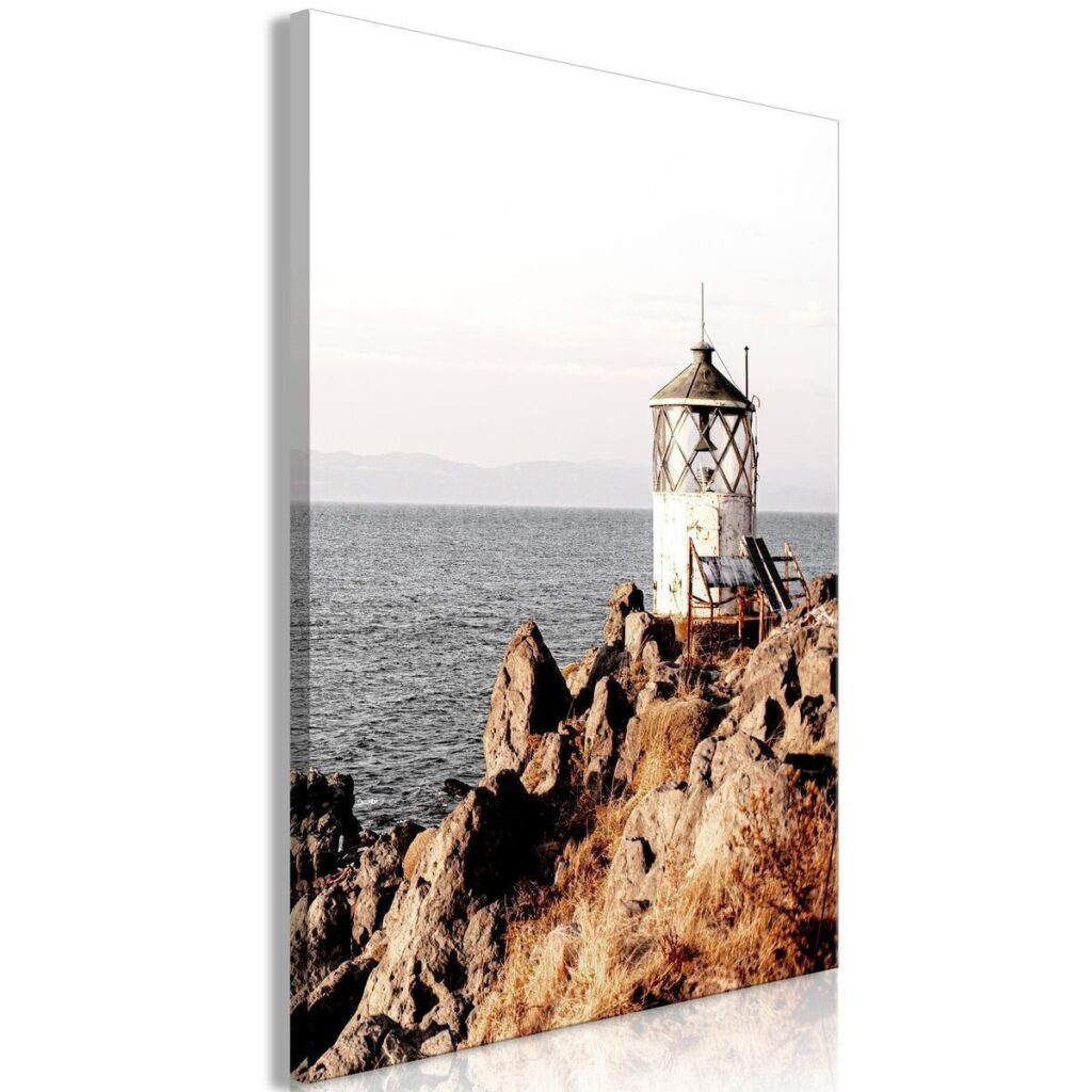 Schilderij - Lantern On The Cliff (1 Part) Vertical