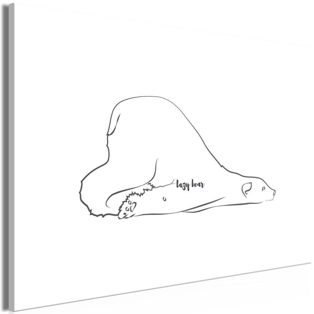 Schilderij - Lazy Bear (1 Part) Wide - Afbeelding 2