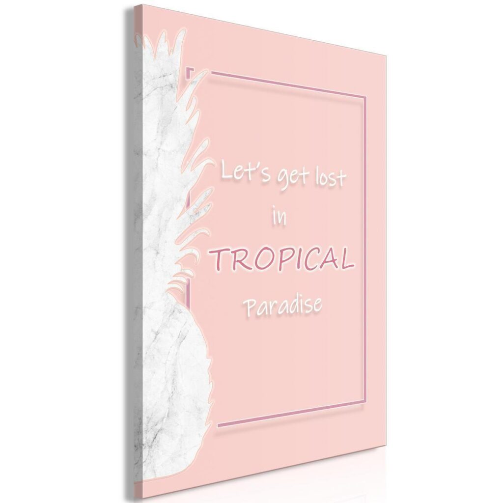 Schilderij - Let's Get Lost in Tropical Paradise (1 Part) Vertical - Afbeelding 2