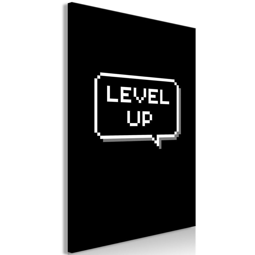Schilderij - Level Up (1 Part) Vertical - Afbeelding 2