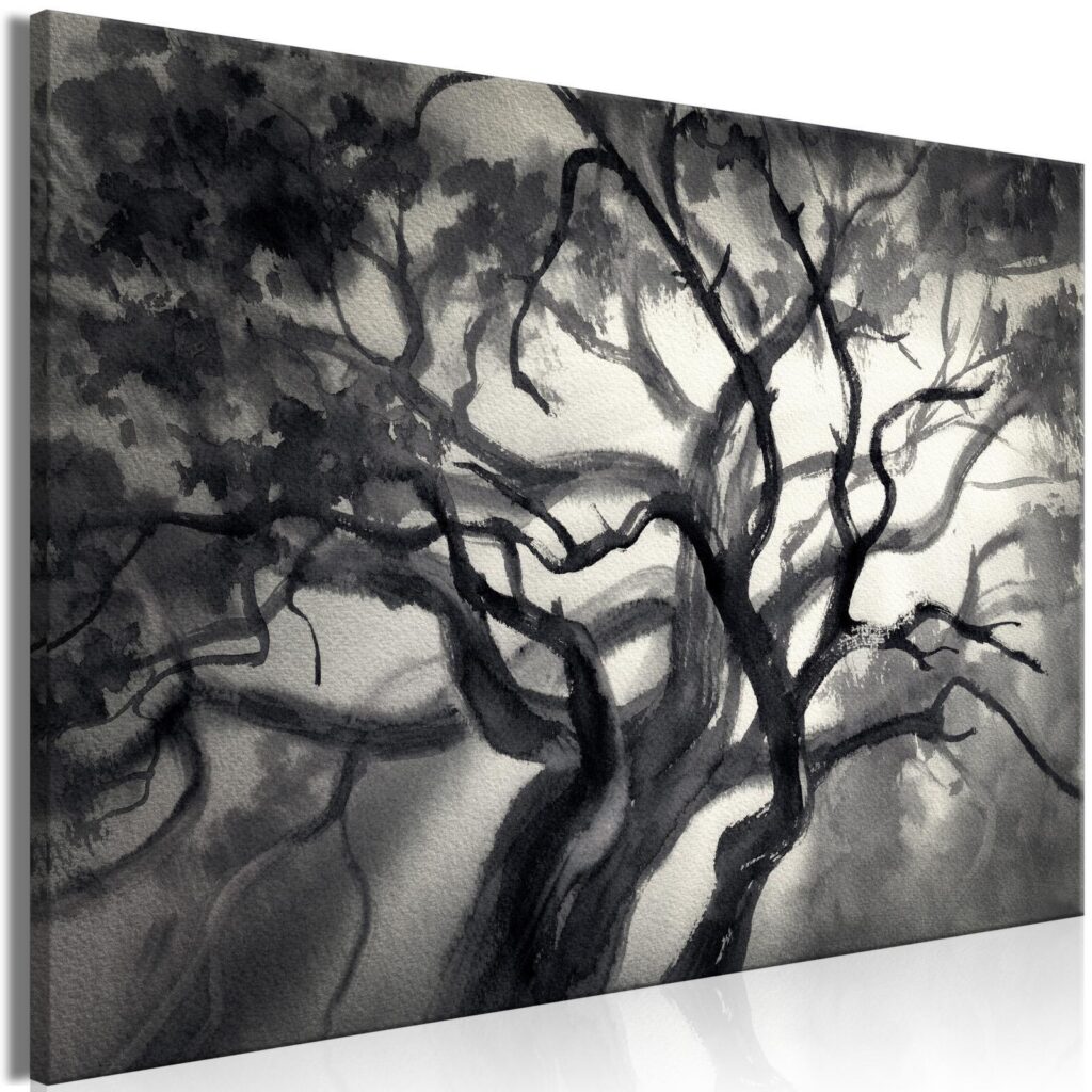 Schilderij - Lighted Branches (1 Part) Wide - Afbeelding 2