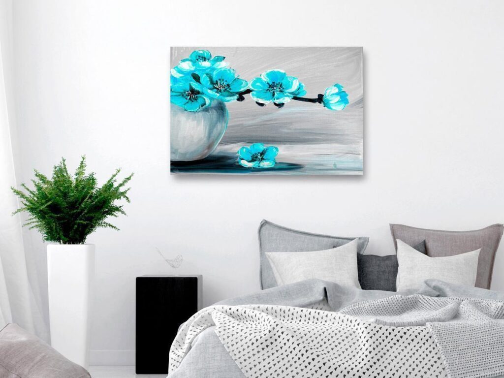 Schilderij - Lightness of Light (1 Part) Wide Blue - Afbeelding 2