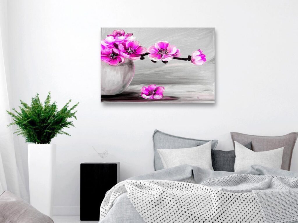 Schilderij - Lightness of Light (1 Part) Wide Pink - Afbeelding 2