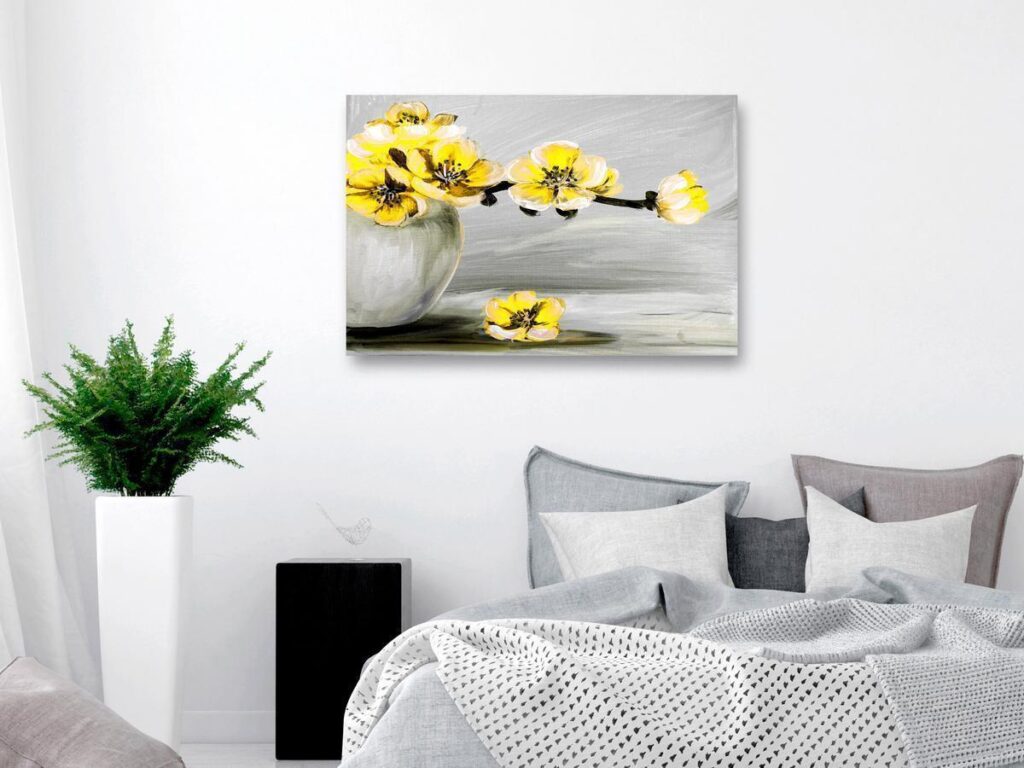 Schilderij - Lightness of Light (1 Part) Wide Yellow - Afbeelding 2