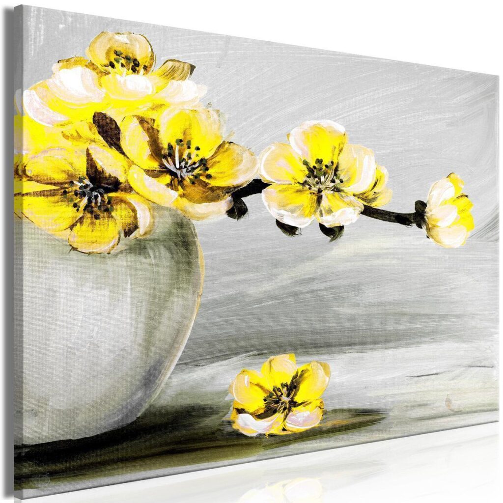 Schilderij - Lightness of Light (1 Part) Wide Yellow