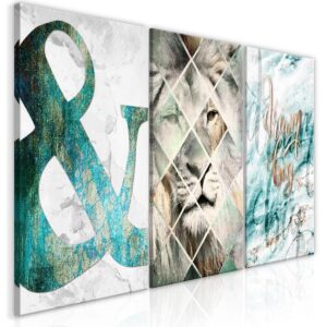 Schilderij - Lion Dreams (3 Part)