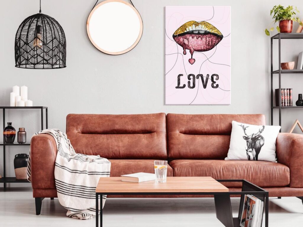 Schilderij - Liquid Lips (1 Part) Vertical