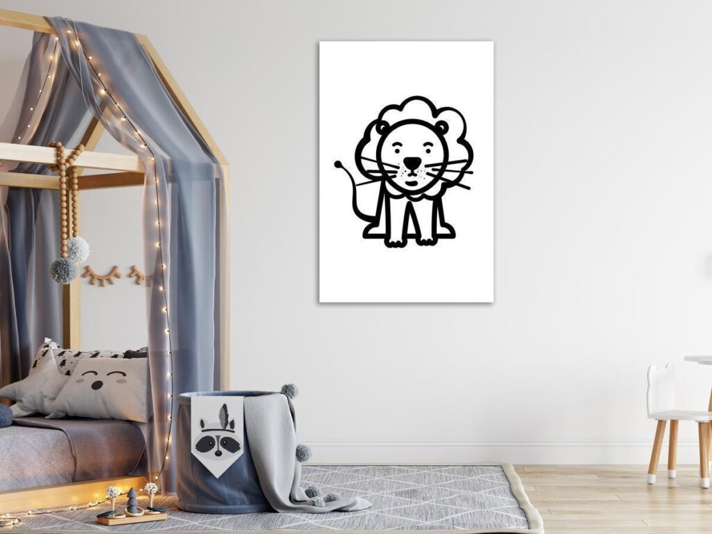 Schilderij - Little King (1 Part) Vertical