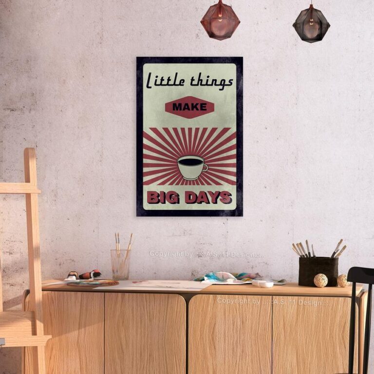 Schilderij - Little Things Big Days (1 Part) Vertical