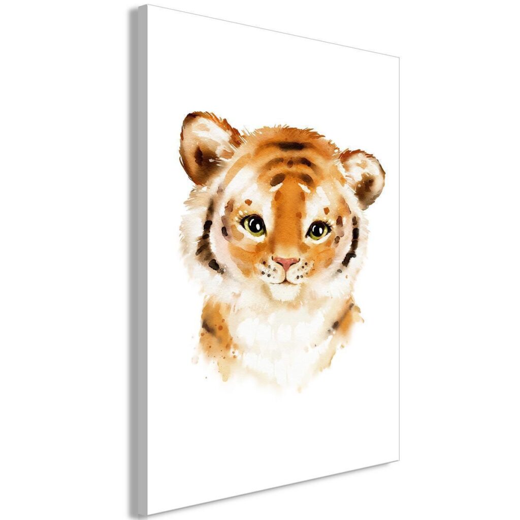Schilderij - Little Tiger (1 Part) Vertical - Afbeelding 2