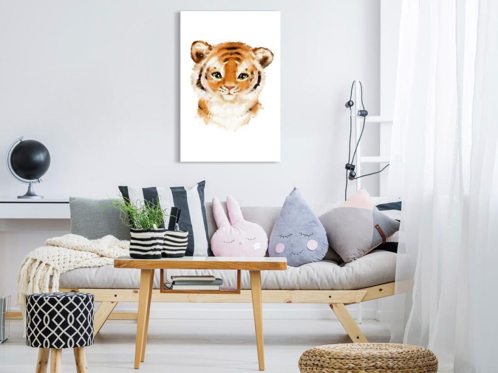 Schilderij - Little Tiger (1 Part) Vertical