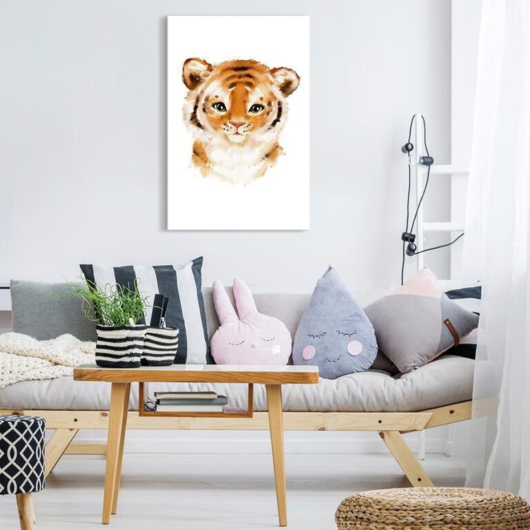 Schilderij - Little Tiger (1 Part) Vertical