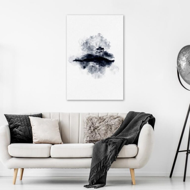 Schilderij - Lone Tree (1 Part) Vertical