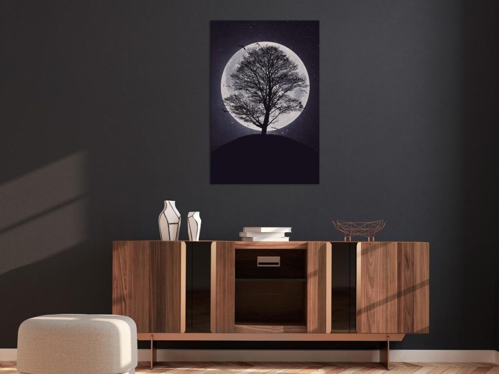Schilderij - Lone Tree (1 Part) Vertical