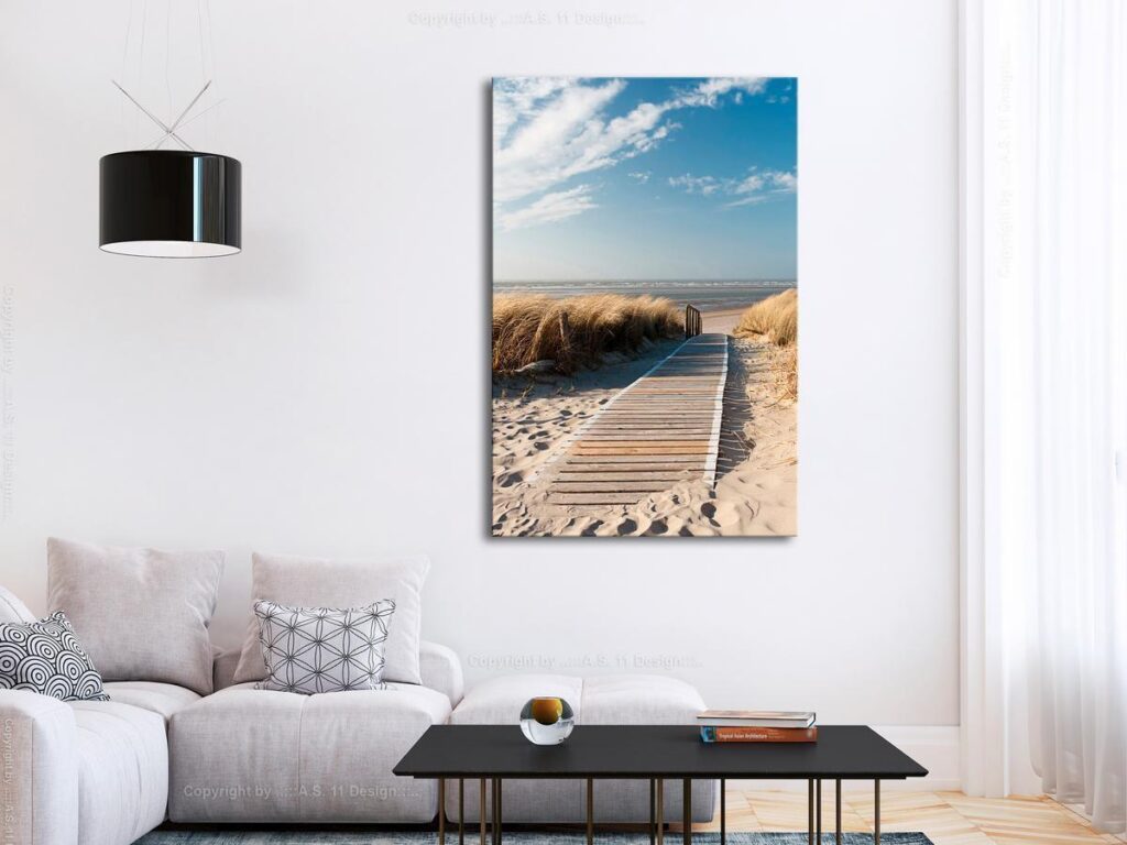 Schilderij - Lonely Beach (1 Part) Vertical