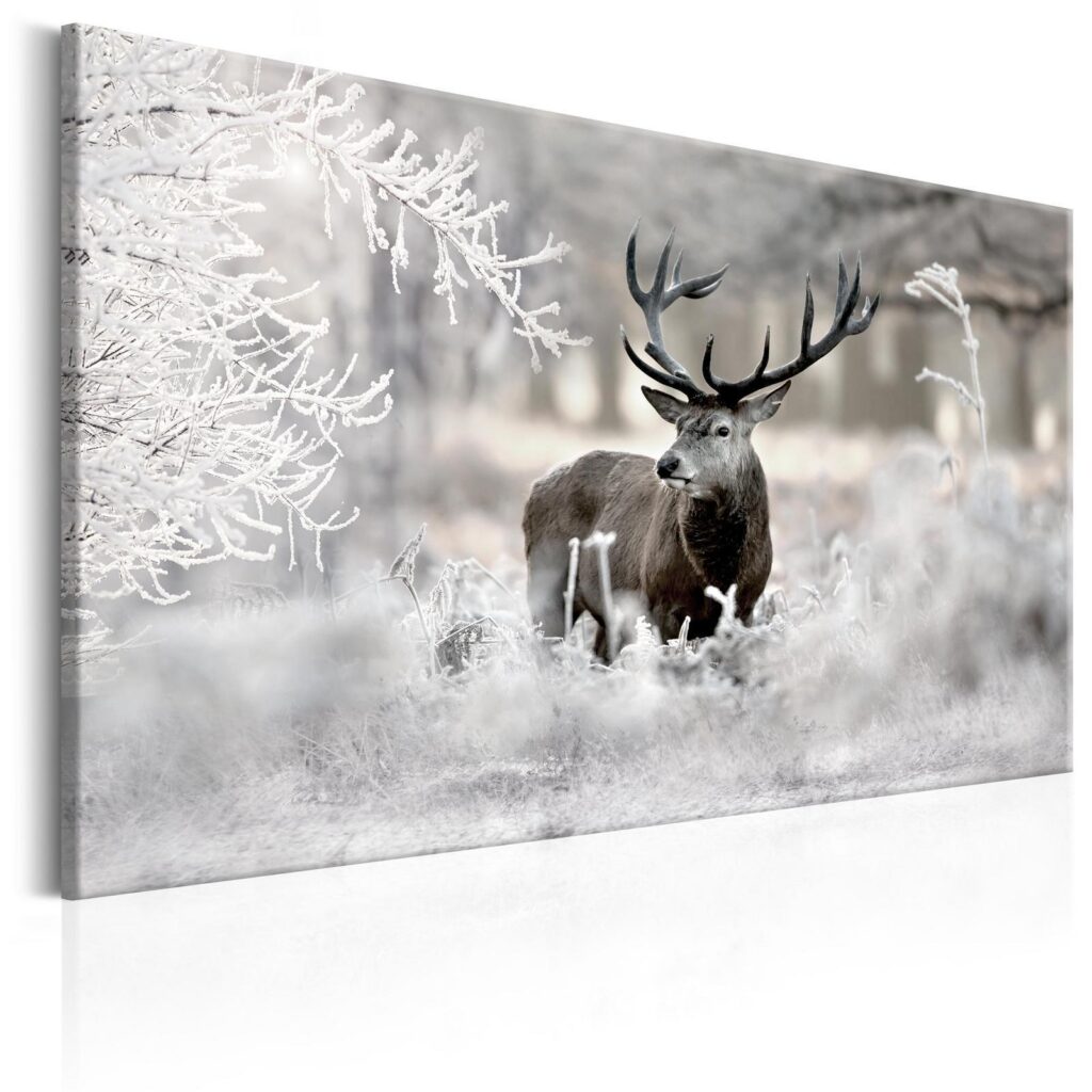Schilderij - Lonely Deer - Afbeelding 2
