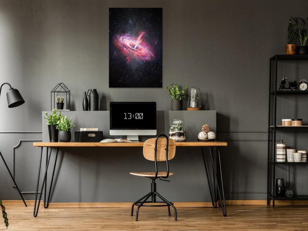 Schilderij - Lonely Galaxy (1 Part) Vertical