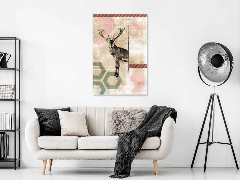 Schilderij - Lost Deer (1 Part) Vertical