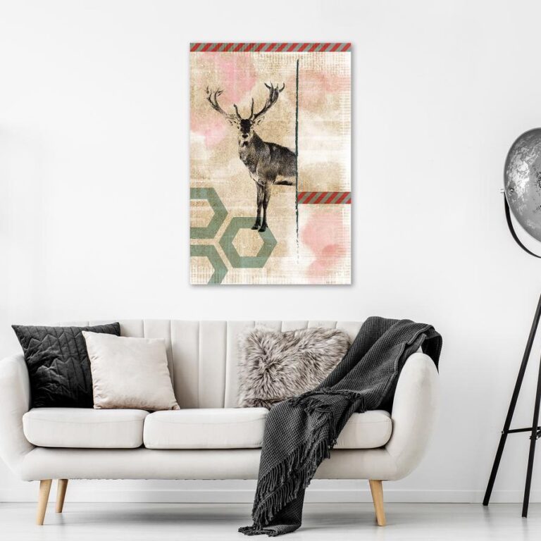 Schilderij - Lost Deer (1 Part) Vertical