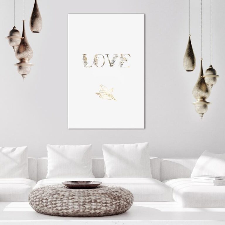 Schilderij - Love Is Strength (1 Part) Vertical