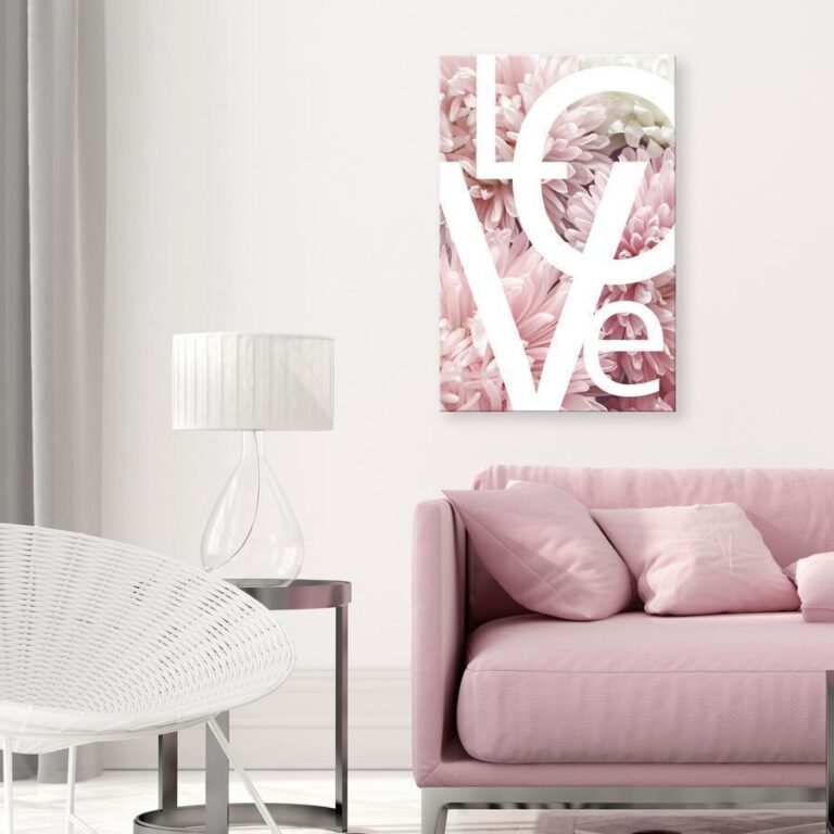 Schilderij - Love - Letters (1 Part) Vertical