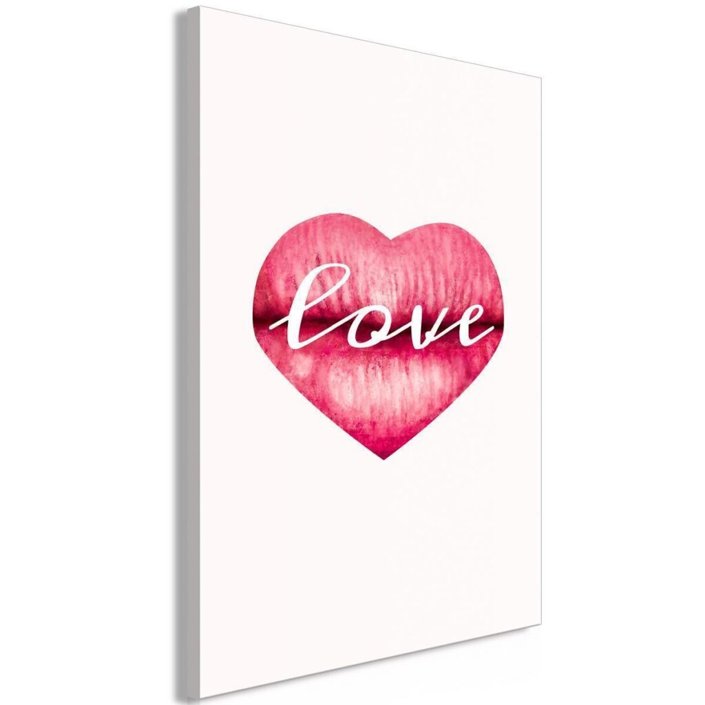 Schilderij - Love Lips (1 Part) Vertical - Afbeelding 2