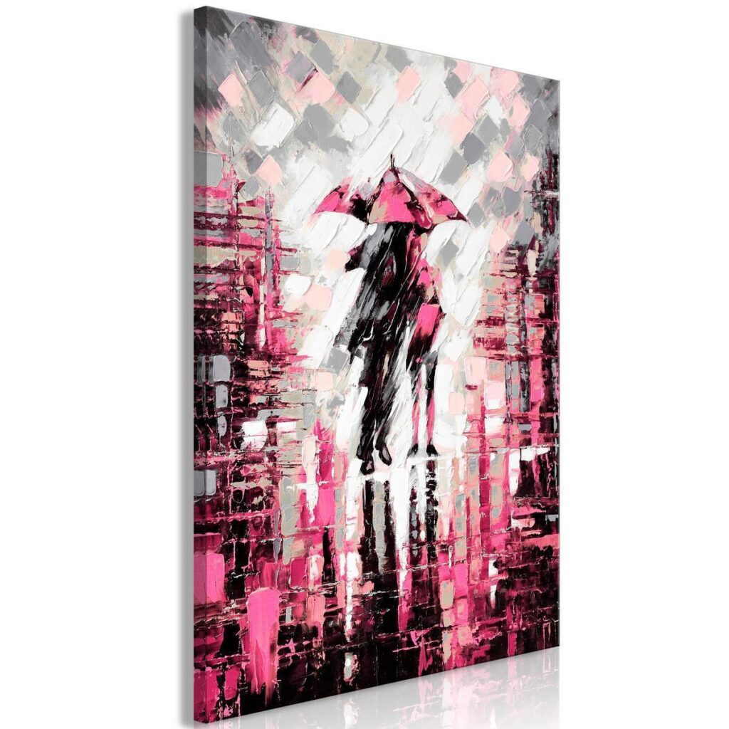 Schilderij - Lovers in Colour (1 Part) Vertical Pink - Afbeelding 2