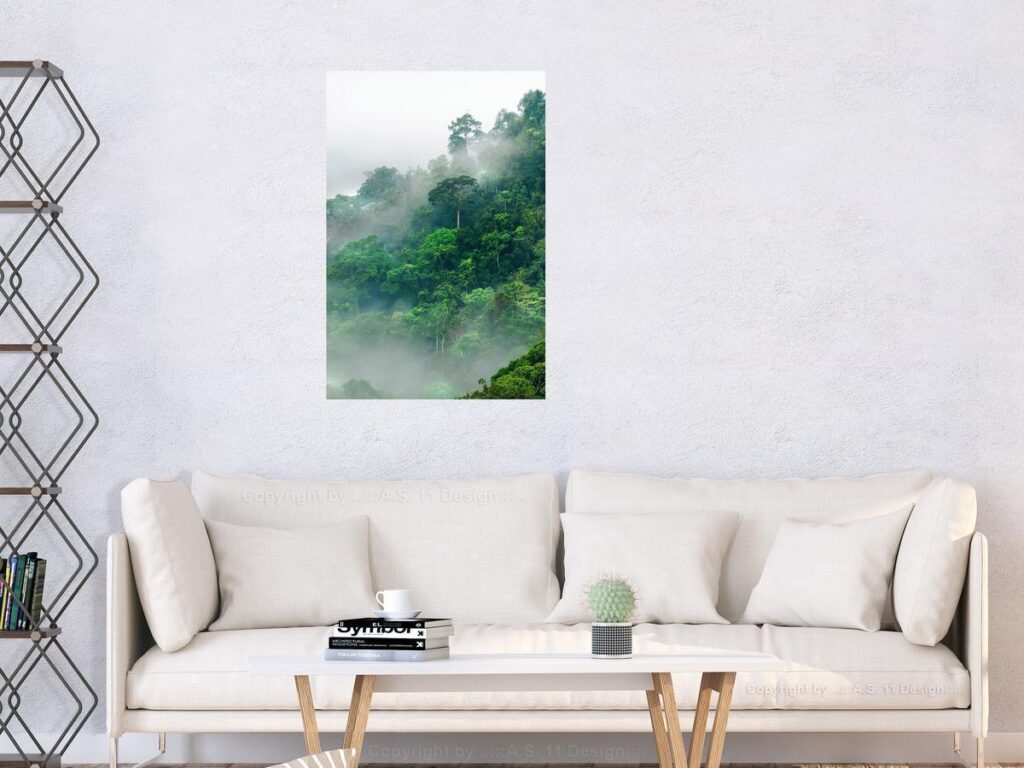 Schilderij - Lush Forest (1 Part) Vertical