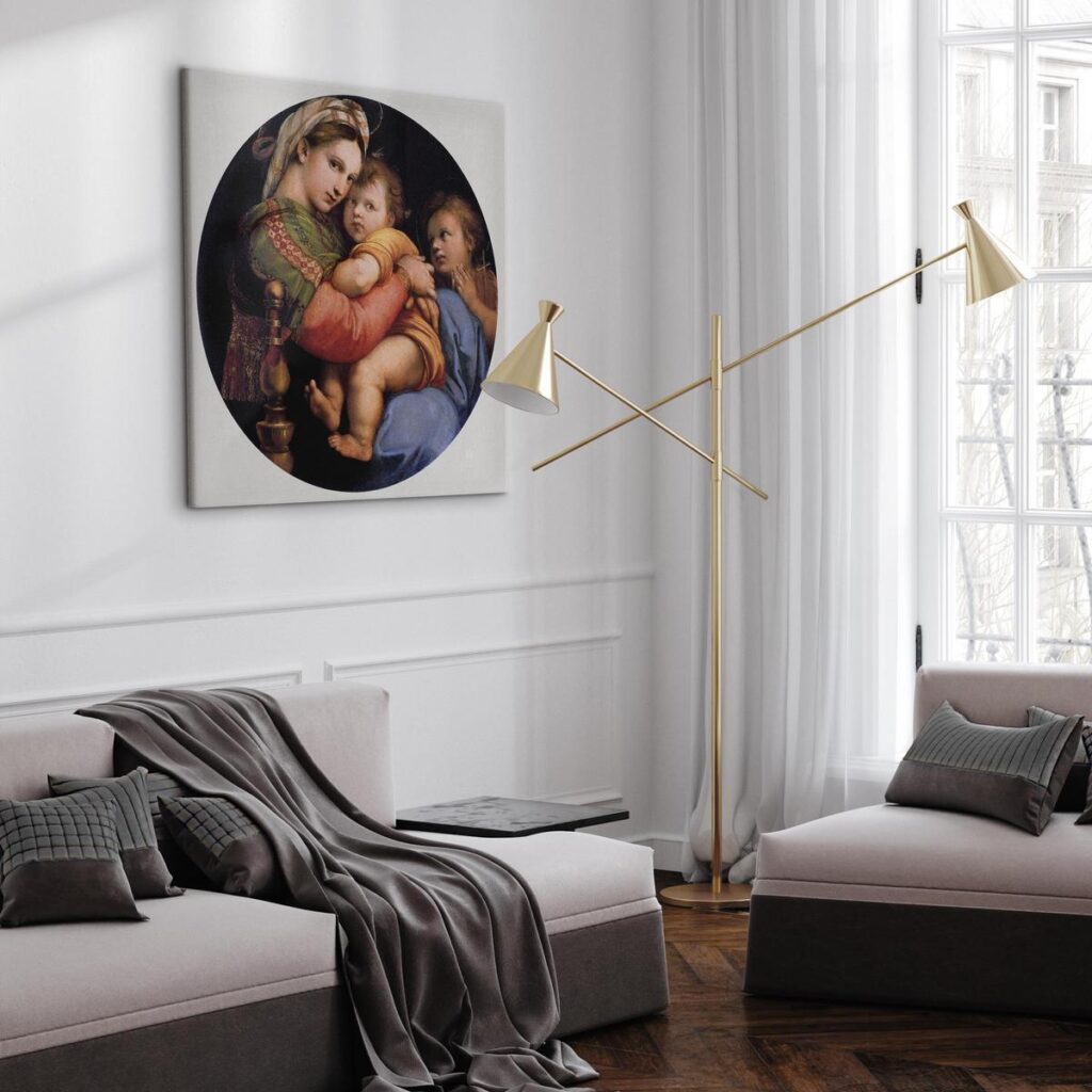 Schilderij - Madonna on a Chair - Afbeelding 3