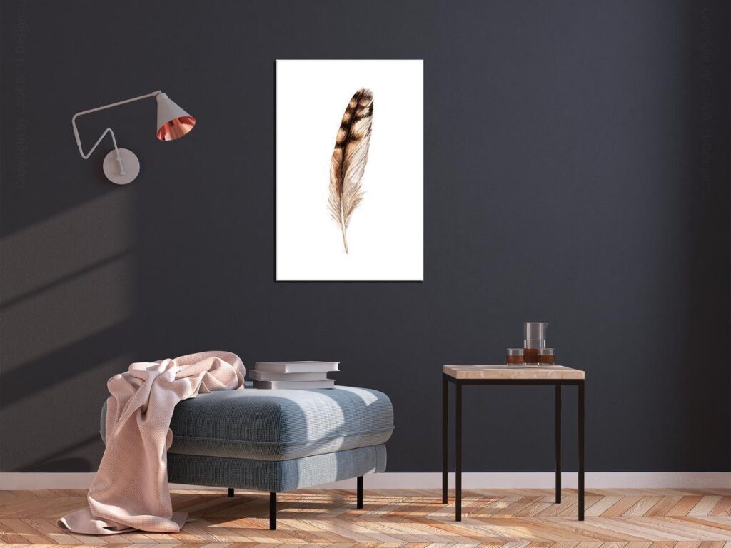 Schilderij - Magic Feather (1 Part) Vertical