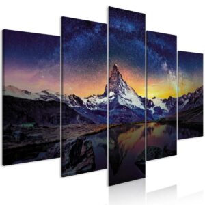 Schilderij - Matterhorn (5 Parts) Wide