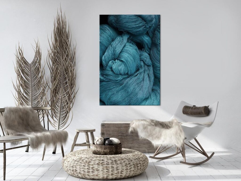 Schilderij - Melancholic Wool (1 Part) Vertical